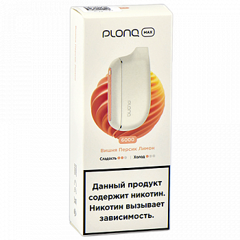 POD-система Plonq Max - Вишня - Персик - Лимон (6000 затяжек) - 2% - (1 шт.) POD-система Plonq Max - Вишня - Персик - Лимон (6000 затяжек) - 2% - (1 шт.)