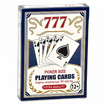    - .777 - 5-Star poker size Blue 54   