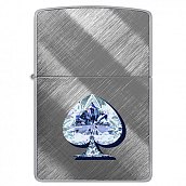 ��������� Zippo 46472 - Gleaming Spade - Diagonal Weave