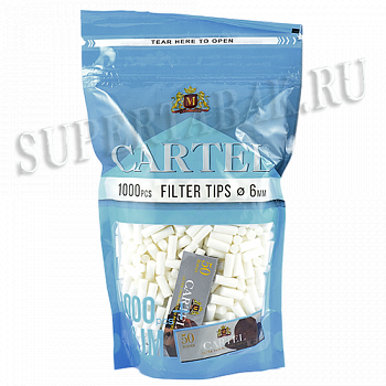 Фильтры для самокруток 6 мм Cartel Slim (1000 ШТУК) - (голубые) Фильтры для самокруток 6 мм Cartel Slim (1000 ШТУК) - (голубые)