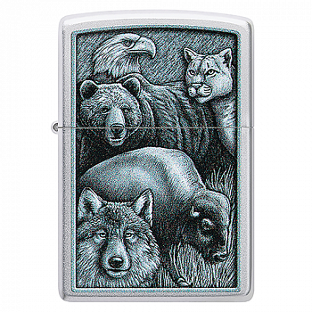 ��������� Zippo  46237 - Animal Kingdom - Satin Chrome�
