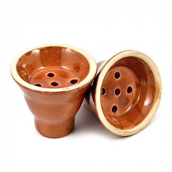 Чашка для кальяна универсальная - фарфор Коричневая Арт.31027-020 Чашка для кальяна универсальная - фарфор Коричневая Арт.31027-020