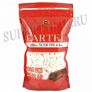 Фильтры для самокруток 8 мм Cartel Regular (1000 ШТУК) - (красные) Фильтры для самокруток 8 мм Cartel Regular (1000 ШТУК) - (красные)