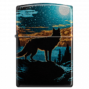 ��������� Zippo 46252 - Moonlight Wolf - 540 Tumbled Chrome