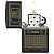  Zippo 48619 - Vintage TV Design - Black Matte