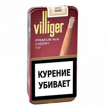 Сигариллы Villiger - Premium №6 - Tip Cherry (10 шт.) Сигариллы Villiger - Premium №6 - Tip Cherry (10 шт.)
