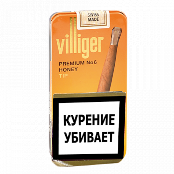 Сигариллы Villiger - Premium №6 - Tip Honey (10 шт.) Сигариллы Villiger - Premium №6 - Tip Honey (10 шт.)