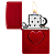 ��������� Zippo 46588 - Stamped Heart - Candy Apple Red�