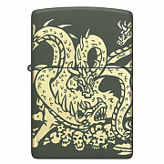 ��������� Zippo 48907 - Dragon Design - Green Matte