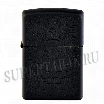 ��������� Zippo 29989 - Tone On Tone Design - Black Matte
