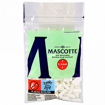 Фильтры для самокруток 5.3 мм Mascotte Extra Slim  150 шт (в пакете) Фильтры для самокруток 5.3 мм Mascotte Extra Slim  150 шт (в пакете)