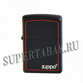 Зажигалка Zippo 218ZB - Reg Black/Z-BRDR Зажигалка Zippo 218ZB - Reg Black/Z-BRDR