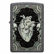 ��������� Zippo 48720 - Heart Design - Iron Stone�