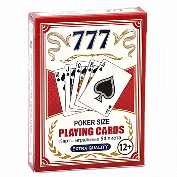    - .777 - 5-Star poker size Red 54   