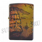 ��������� Zippo 49355 - Pirate Ship White Matte